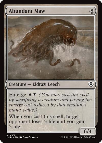 Abundant Maw from INR #1, Magic: The Gathering card