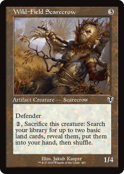 Wild Field Scarecrow Retro Frame