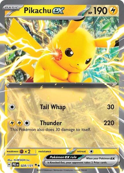 Pikachu ex card image