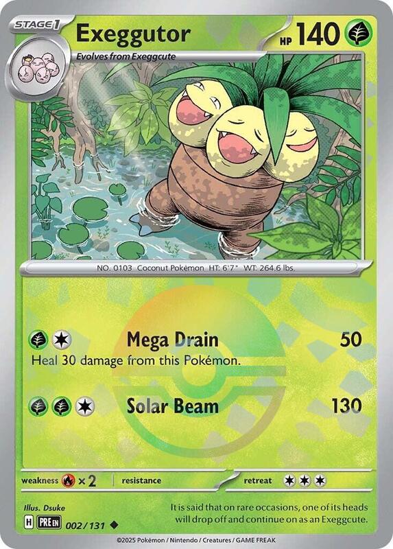 Exeggutor (Poke Ball Pattern) 002/131 from SV: Prismatic Evolutions