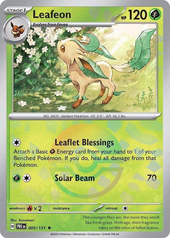 Leafeon (Poke Ball Pattern) 005/131 from SV: Prismatic Evolutions