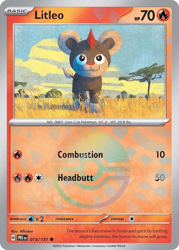 Litleo (Poke Ball Pattern) 015/131 from SV: Prismatic Evolutions