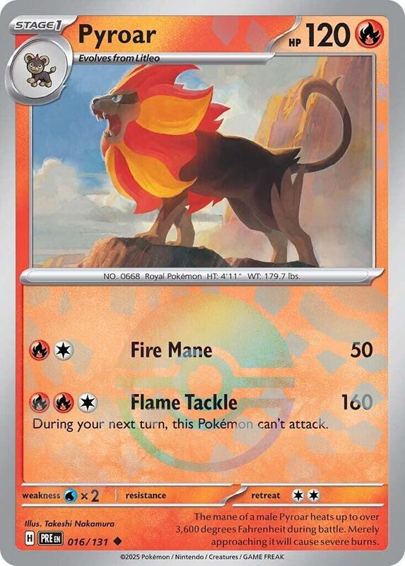 Pyroar (Poke Ball Pattern) 016/131 from SV: Prismatic Evolutions
