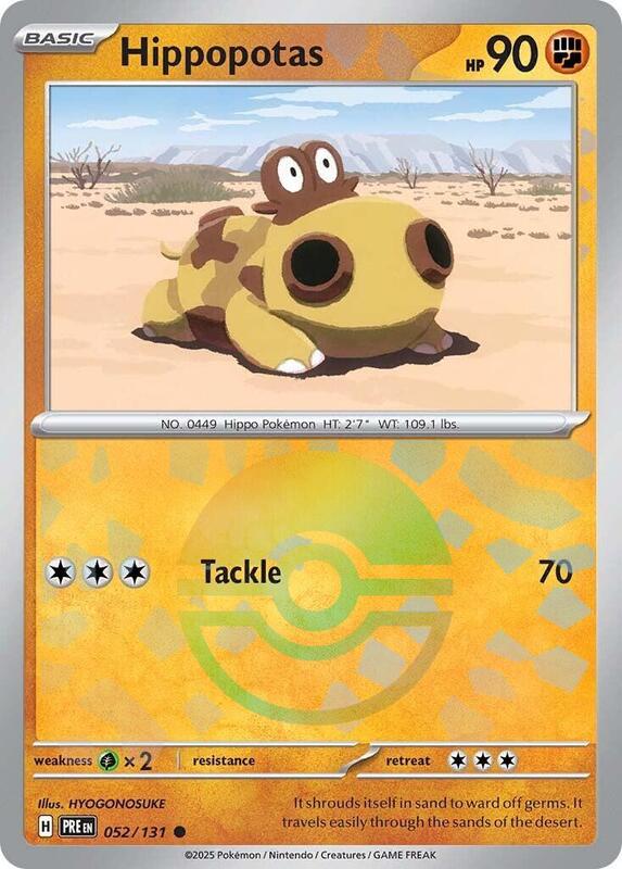 Hippopotas (Poke Ball Pattern) 052/131 from SV: Prismatic Evolutions