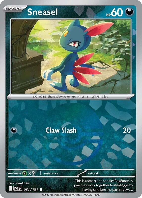 Sneasel (Poke Ball Pattern) 061/131 from SV: Prismatic Evolutions