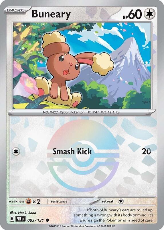 Buneary (Poke Ball Pattern) 083/131 from SV: Prismatic Evolutions