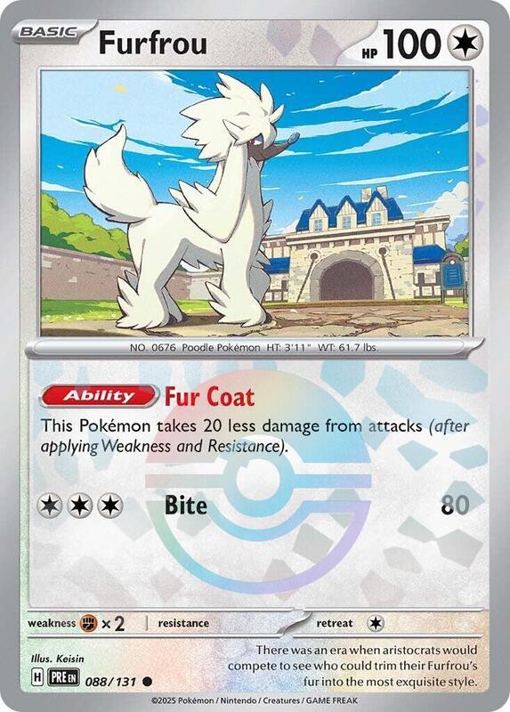 Furfrou (Poke Ball Pattern) 088/131 from SV: Prismatic Evolutions
