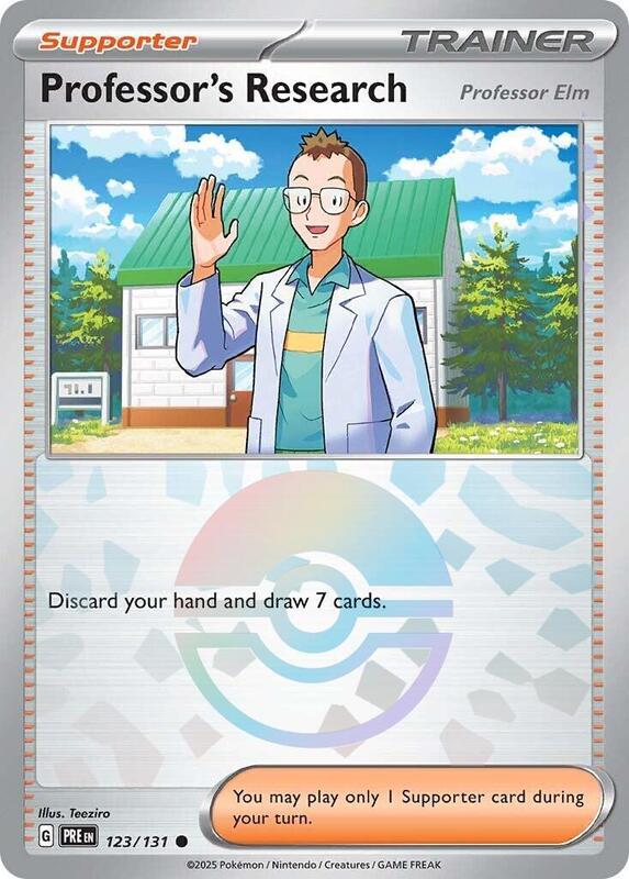 Professor's Research [Professor Elm] (Poke Ball Pattern) 123/131 from SV: Prismatic Evolutions
