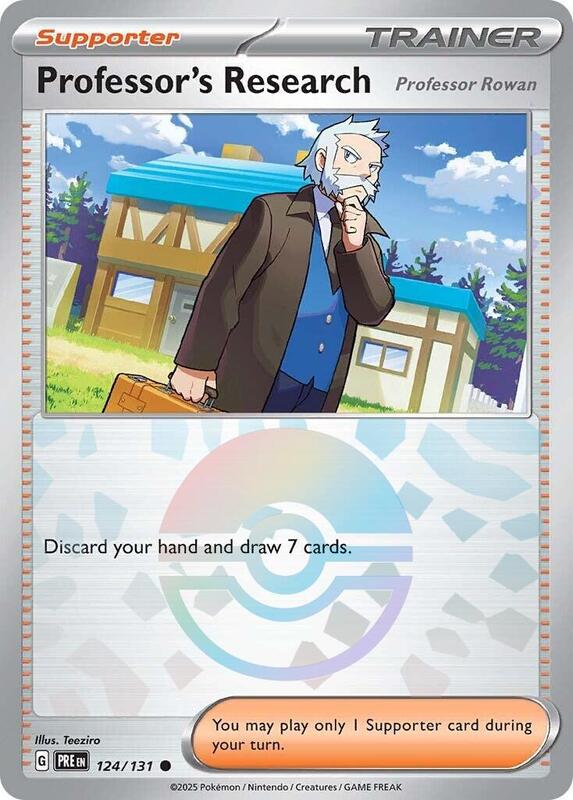Professor's Research [Professor Rowan] (Poke Ball Pattern) 124/131 from SV: Prismatic Evolutions