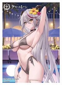 Key-th Imported Card Sleeves Azur Lane New Illustration Sleeve (Agir / Night Pool) (65-Pack)