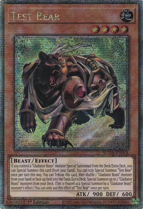遊戯王 SUDA-EN018 スレイブベアー Test Bear (英語版 1st Edition 25th クォーターセンチュリーシークレットレア) SUPREME DARKNESS Test Bear (Quarter Century Secret Rare) - Supreme Darkness