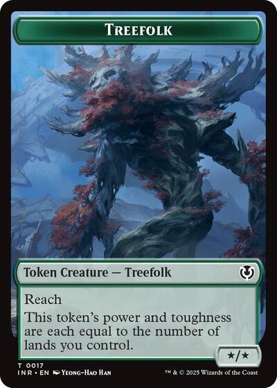 Treefolk Emblem Wrenn and Seven Double Sided Token
