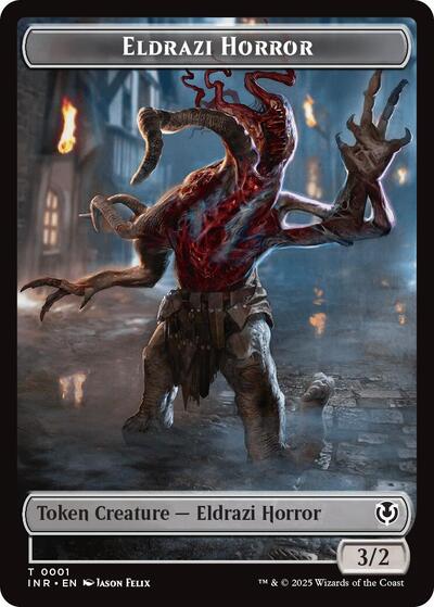 Eldrazi Horror Human Soldier 0003 Double Sided Token