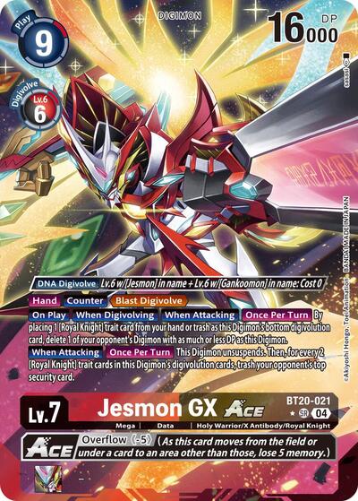Jesmon GX ACE (Alternate Art) Release Special Booster 2.5 Super Rare Digimon card — value and price