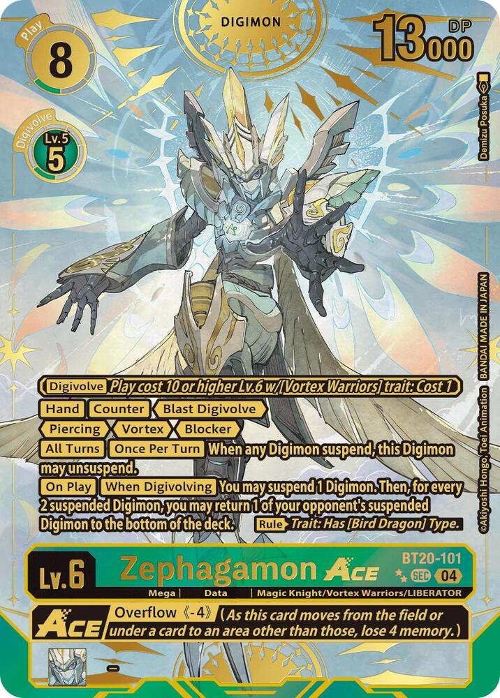 Zephagamon ACE Textured digimon card