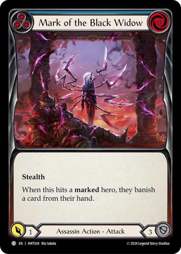 値下げ⭐︎BLACK WIDOW ゴーストパール⭐︎15ポンド Mark of the Black Widow (Blue) - The Hunted - Flesh and Blood TCG