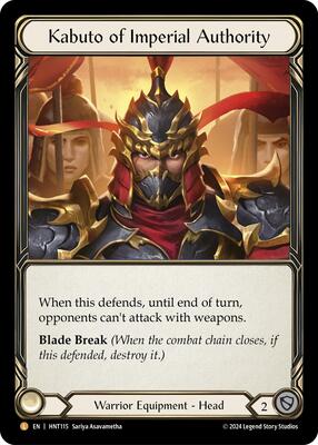 【FaB】Kabuto of Imperial Authority 英語版 CF Kabuto of Imperial Authority - The Hunted - Flesh and Blood TCG