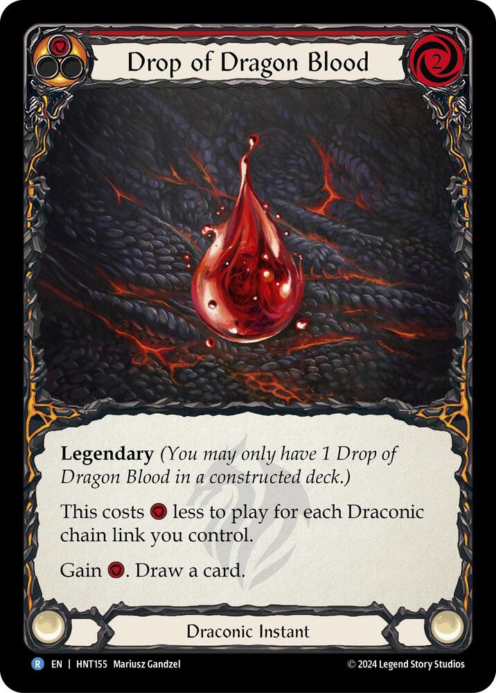 Drop of Dragon Blood (Red) - The Hunted - Flesh and Blood TCG