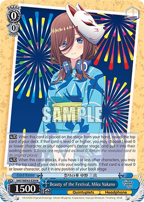 Beauty of the Festival, Miku Nakano