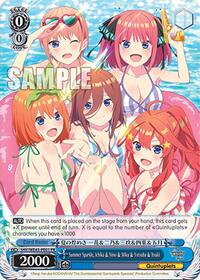 Summer Sparkle, Ichika & Nino & Miku & Yotsuba & Itsuki (PR) (5HY/WE43-PE01 PR) card