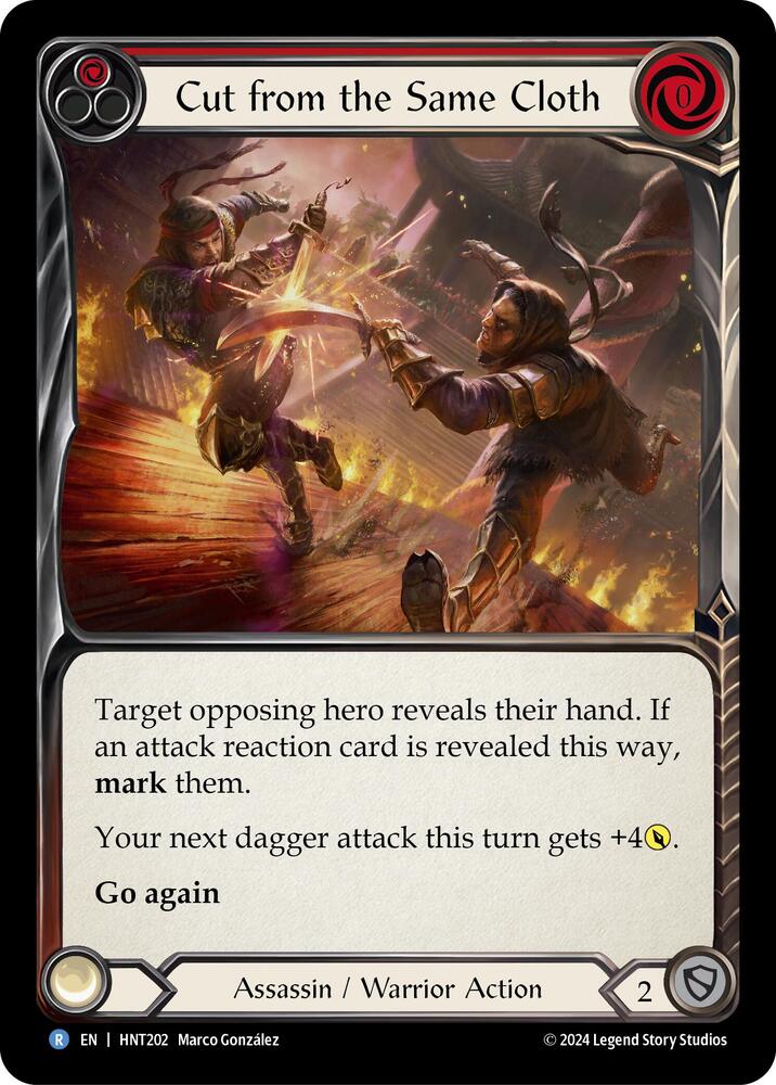 Cut from the Same Cloth (Red) - The Hunted - Flesh and Blood TCG
