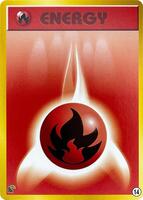 Fire Energy #14 from Pokemon Japanese Intro Pack Neo set