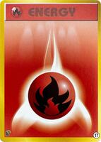 Fire Energy #17 from Pokemon Japanese Intro Pack Neo set