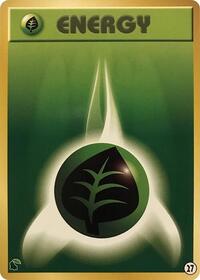 Basic Grass Energy - 27 #27 from Intro Pack Neo (Chikorita) Pokemon card image