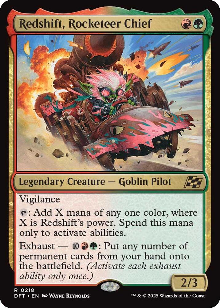 Redshift, Rocketeer Chief - Aetherdrift - Magic: The Gathering