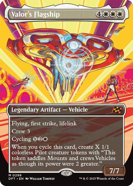 Valor's Flagship (Borderless) - Aetherdrift - Magic: The Gathering