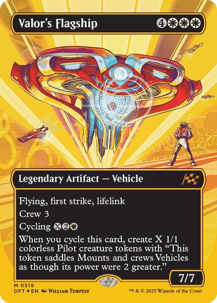 Valor's Flagship (Borderless) (First-Place Foil) - Aetherdrift