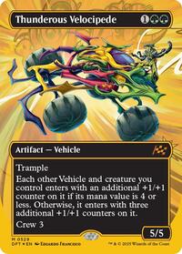 Thunderous Velocipede (Borderless) (First-Place Foil) - Aetherdrift - Magic: The Gathering card