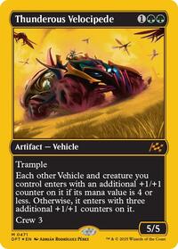Thunderous Velocipede (First-Place Foil) - Aetherdrift - Magic: The Gathering card