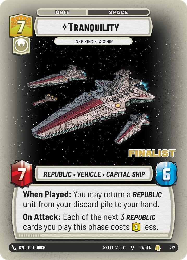 Tranquility 2/2 card