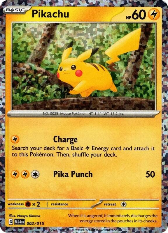 Pikachu 002/015 from McDonald's Promos 2024