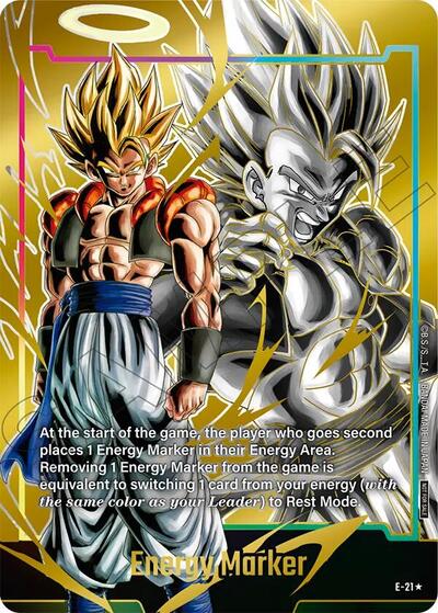 Energy Marker (E-21) (Gold) Fusion World Energy Markers None Dragon Ball card — value and price