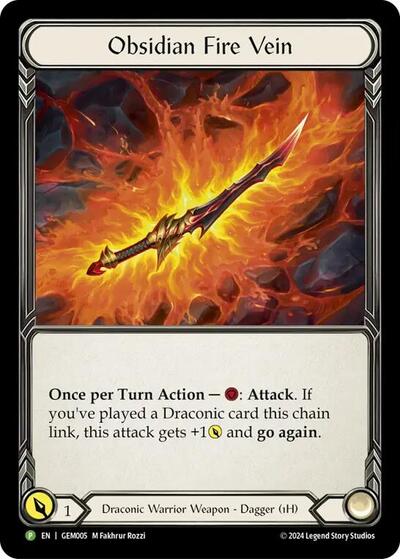 Obsidian Fire Vein - GEM005 GEM Pack 1 card price