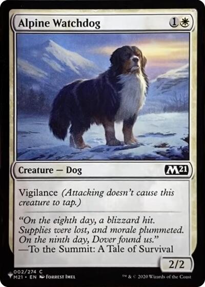 Alpine Watchdog (The List) from LIST #M21-2, Magic: The Gathering card
