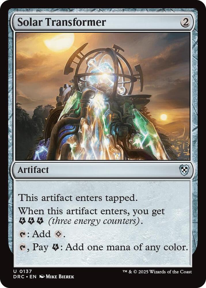 Solar Transformer - Commander: Aetherdrift - Magic: The Gathering - TCGplayer.com Solar Transformer - Commander: Aetherdrift - Magic: The Gathering - TCGplayer.com
