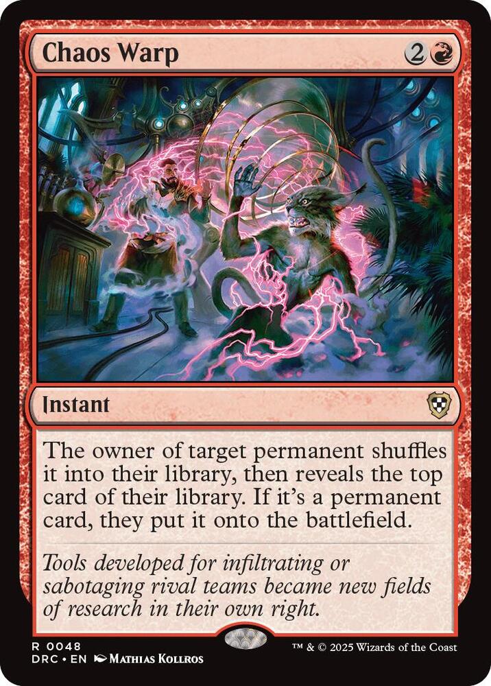 Chaos Warp - Commander: Aetherdrift - Magic: The Gathering