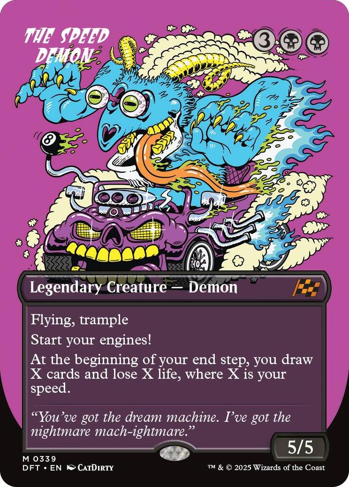 MTG スピードデーモン ボーダーレス ファーストプレイスfoil 英語版 The Speed Demon (Borderless) - Aetherdrift - Magic: The
