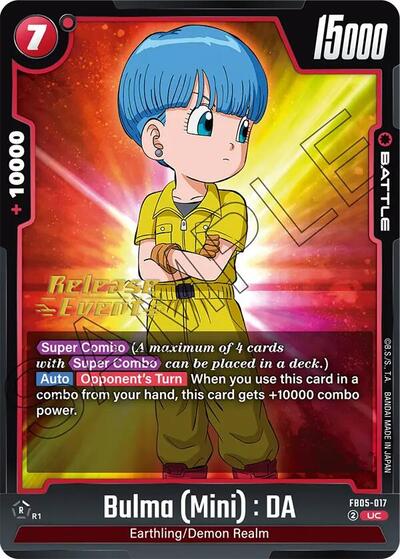Bulma (Mini) : DA New Adventure Release Event Cards Uncommon Dragon Ball card — value and price