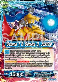 Gamma 2 // Gamma 1 & Gamma 2, Justice card art