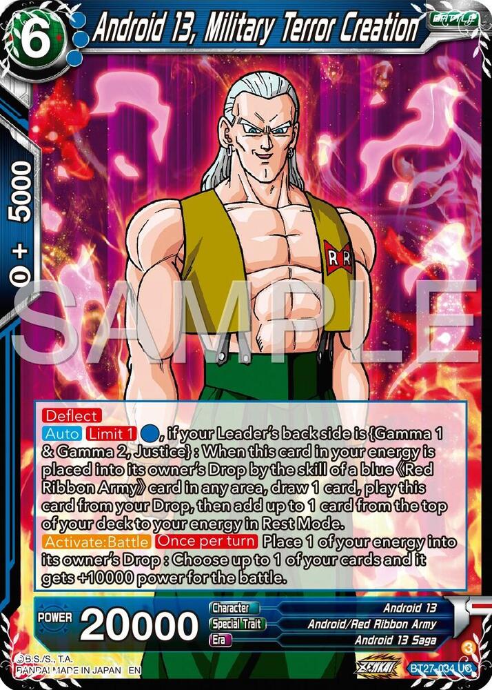 Android 13, Military Terror Creation #BT27-034 — History of Z