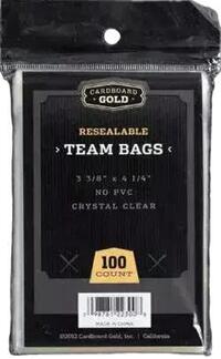 Cardboard Gold Team Bags (100 Count) (Black Packaging)