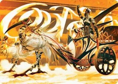 Skyseers Chariot Art Card Gold Stamped Signature