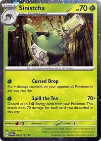 Sinistcha - 022/167 (Cosmos Holo) - Blister Exclusives - Pokemon card