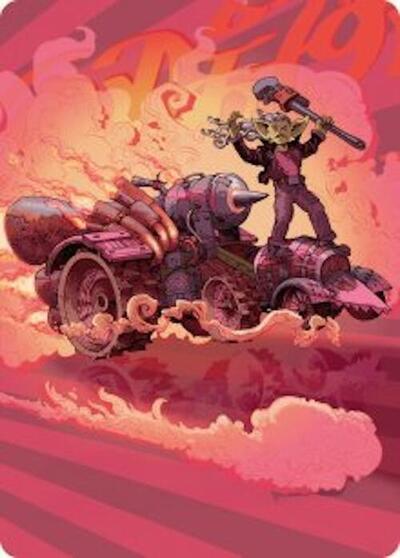 Burner Rocket Art Card Gold Stamped Signature