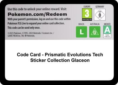 Code Card - Prismatic Evolutions Tech Sticker Collection [Glaceon]