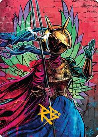 Hazoret, Godseeker Art Card (Gold-Stamped Signature) - Art Series: Aetherdrift - Magic: The Gathering card